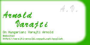 arnold varajti business card